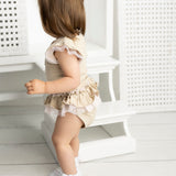 Ava Tulle Frill Bodysuit - Sand