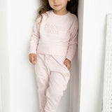 Ava French Terry Crew - Pink