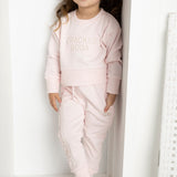 Ava French Terry Crew - Pink