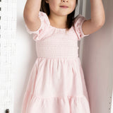 Ava Puff Sleeve Dress - Pink