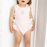 Ava Frill Detail Playsuit - Pink