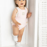 Ava Frill Detail Playsuit - Pink