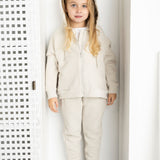 Bella Zip Textured Jacket - Grey Marle