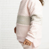 Bella Detailed Crew Pant Set - Pink