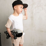 Axel Embossed Tee - White /Beige