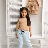 Winter Ribbed Fleece Long Sleeve - Biscuit