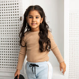 Winter Ribbed Fleece Long Sleeve - Biscuit