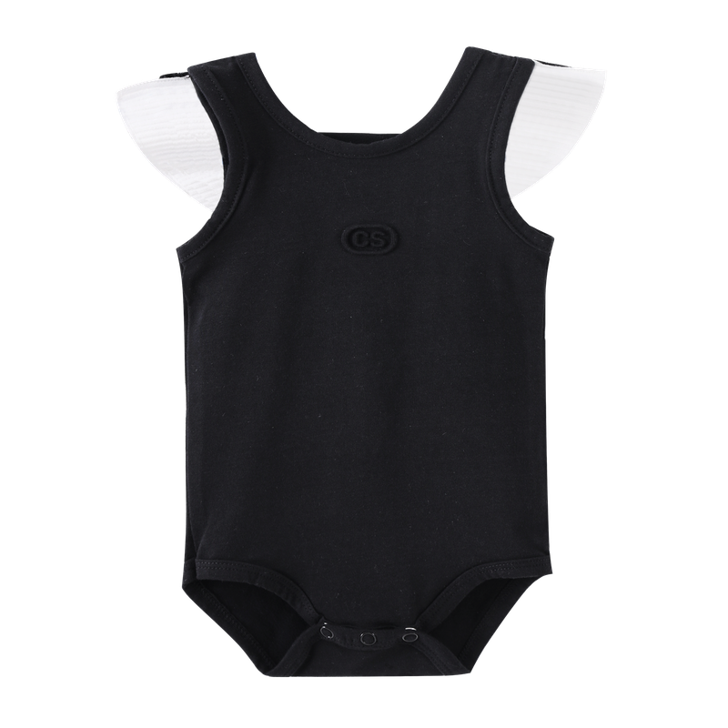 Casey Frill Bodysuit - Black-One-Piece-Cracked Soda
