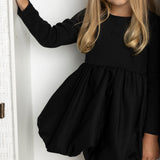 Scarlett Detailed Bubble Dress - Black