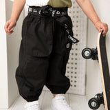 Brooklyn Casual Pants with Belt - Black