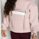 Blossom Front Pocket Crew - Grape