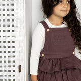 Blossom Plum Denim Pinafore