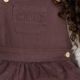 Blossom Plum Denim Pinafore