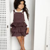 Blossom Plum Denim Pinafore