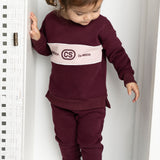 Blossom Crew & Pant Set - Plum