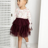Blossom Print/Plum Layered Tutu