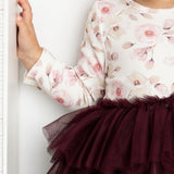 Blossom Print/Plum Layered Tutu