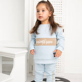 Vienna Detailed Crew Set - Powder Blue