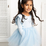 Winter Ribbed Frill Tutu - Powder Blue