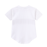 Brock Detail Sleeve Tee - White