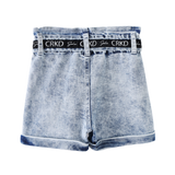 Brooke CS High Waisted Shorts - Blue