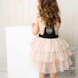 Brooke Pinafore Tutu - Black/Beige