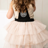 Brooke Pinafore Tutu - Black/Beige