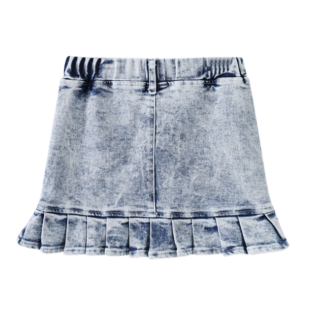 Brooke Detailed Denim Skirt - Blue-Jeans-Cracked Soda