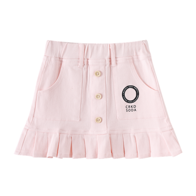 Brooke Detailed Denim Skirt - Pink-Jeans-Cracked Soda
