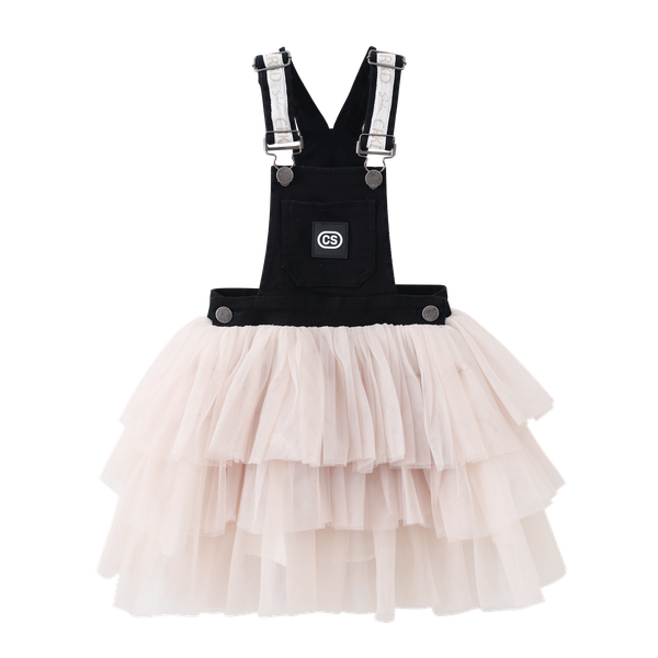 Brooke Pinafore Tutu - Black/Beige-Clothing-Cracked Soda