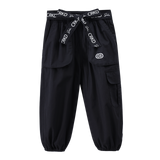 Brooklyn Casual Pants with Belt - Black