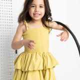 Clover Ruched Bubble Dress - Olive