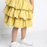 Clover Ruched Bubble Dress - Olive