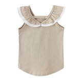 Casey Frill Top - Beige