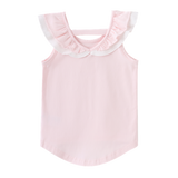 Casey Frill Top - Soft Pink