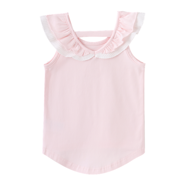 Casey Frill Top - Soft Pink-T-Shirts-Cracked Soda