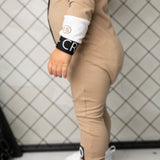 Albie Detailed Romper - Biscuit
