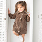 Harper Denim Dress - Denim Brown