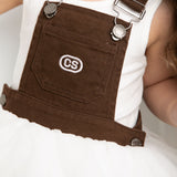 Victoria Pinafore - Mocha/White