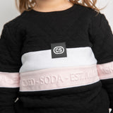 Cleo CS Embossed Crew - Black