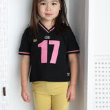 Clover Jersey Detail Tee - Black