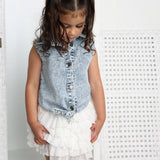 Clover Detailed Layered Skirt - White
