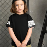 Cole Detailed Sleeve Tee - Black