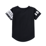 Cole Detailed Sleeve Tee - Black