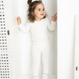 Scarlett Ribbed Fleece Bodysuit - Cream White