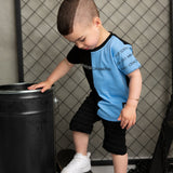 Darcey CS Tee - Black/Blue