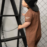 Dash Linen Romper - Mocha-Clothing-Cracked Soda