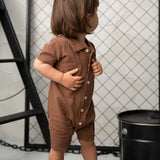 Dash Linen Romper - Mocha-Clothing-Cracked Soda
