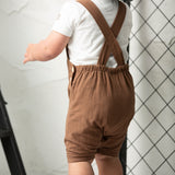 Dash Linen Overall Set - Mocha