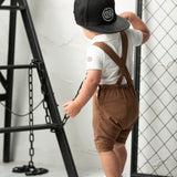 Dash Linen Overall Set - Mocha